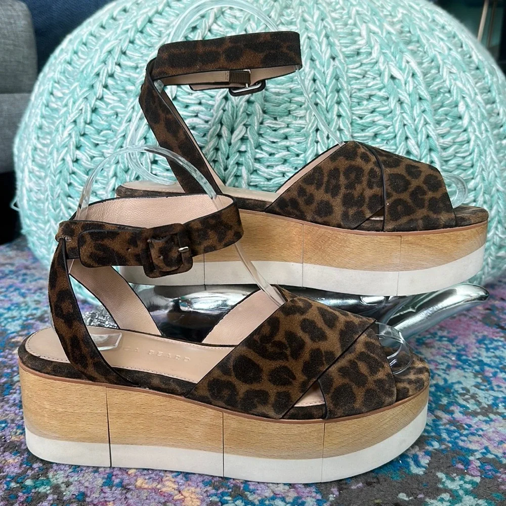 🐆Veronica Beard Wynie Platform Sandals🐆 - Picture 4 of 14